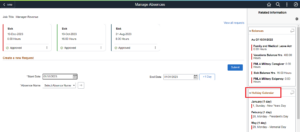 Holiday Calendar on Related Information - PeopleSoft PUM 45 - Manage Absence Self-Service Page