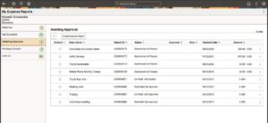 PeopleSoft FSCM Image 53: Requester Dashboard & Approval Statuses