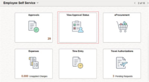 PeopleSoft FSCM Image 53: Requester Dashboard & Approval Statuses