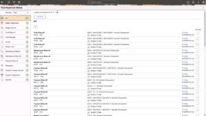 PeopleSoft FSCM Image 53: Requester Dashboard & Approval Statuses
