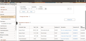 Fig 1.5 Fluid Expenses WorkCenter – Links Section