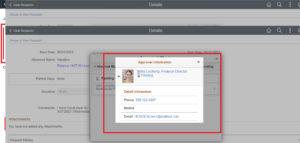 Quick References on Approver Information - PeopleSoft PUM 45 - Manage Absence Self-Service Page