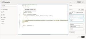 Creating a Validation for DFF Fields in Document of Record Using Visual Builder Studio - Oracle HCM Cloud - Fig 10: Javascipt coding Dialogue box
