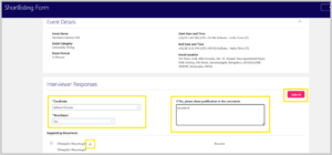 Fig 12: Shortlisting Form