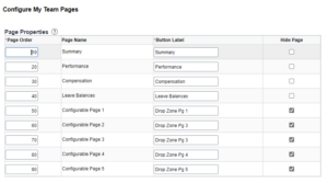 PeopleSoft HCM - Personalize My Team for Manager - Configure My Team Page