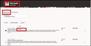 How to Assign Goals to Multiple Employees in Oracle Fusion HCM - Fig 2: Performance Goals Tab