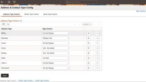 PeopleSoft HCM Update Image 46 – Unveiling the Power of PUM Highlights - Address & Contact Type Config Page
