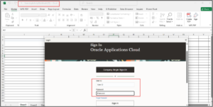 Streamlining ILT Attendance in Oracle Learning with HSDL and Redwood Experience Fig 5: Spreadsheet Login page
