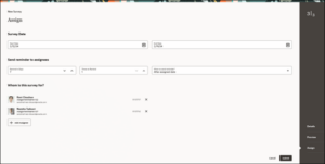 Create Survey Manager Experience with Oracle Core HR - Fig 7: Schedule, Set Reminder Options, and Assign Survey