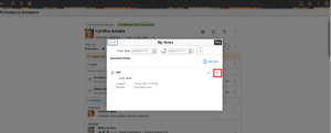 Fluid Performance Notes in PeopleSoft HCM PUM 52 - Fig 9: Notes Delete Option in My notes 