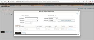 U.S Wages Statement Tax Data Section Update - PeopleSoft HCM Update Image 51 - Fig.2 Process Scheduler Request