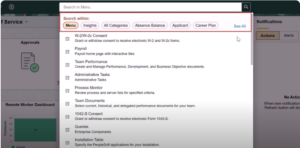 Peoplesoft 8.62 - Simplified Global Search - Fig.3 Category Switching