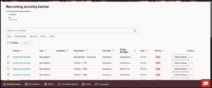 Simplifying Hiring with the Recruiting Activity Center in Oracle Recruiting Cloud 