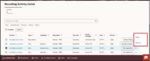 Simplifying Hiring with the Recruiting Activity Center in Oracle Recruiting Cloud 