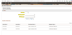 Filtering Enhancements for Benefits Statements in PeopleSoft HCM PUM Image 50 - Fig 1: Benefits Statement