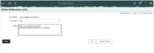 HCM PUM 53 - Notification Publisher Enhancements Fig 1.5 Defining URL in Define Notification Links